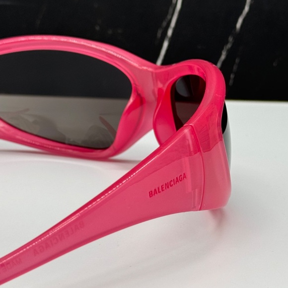 NEW BB0252S 002 BALENCIAGA PINK GREY WOMEN BALENCIAGA SUNGLASSES - Picture 8 of 12